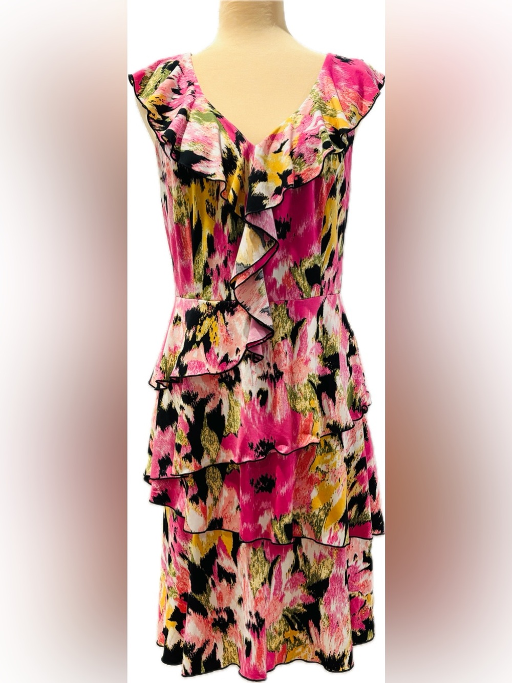 AGB Dress Tiered Cha Cha Dress - Size 14